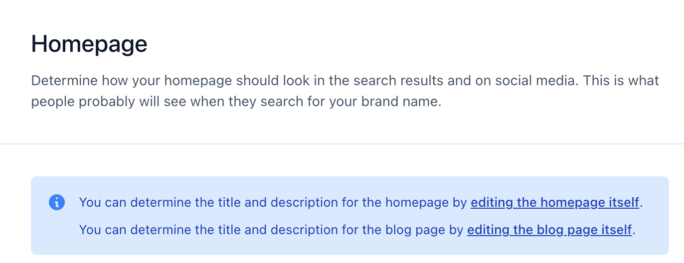 Yoast SEO Content Types settings showing the Homepage section with SEO title and meta description fields