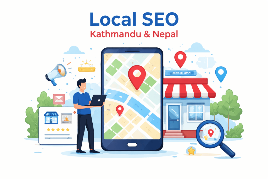 Local SEO services in Kathmandu Nepal improving Google rankings