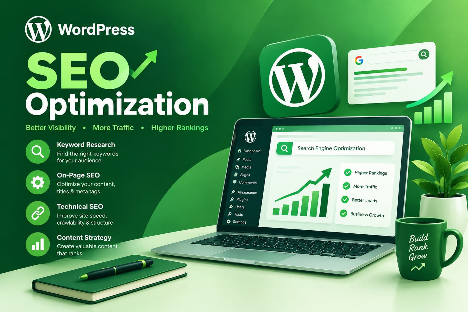 Wordpress Services Nepal helping theme installation, plugin setup.